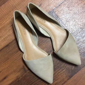 J. Crew Factory Zoe suede D’Orsay flats in Saddle